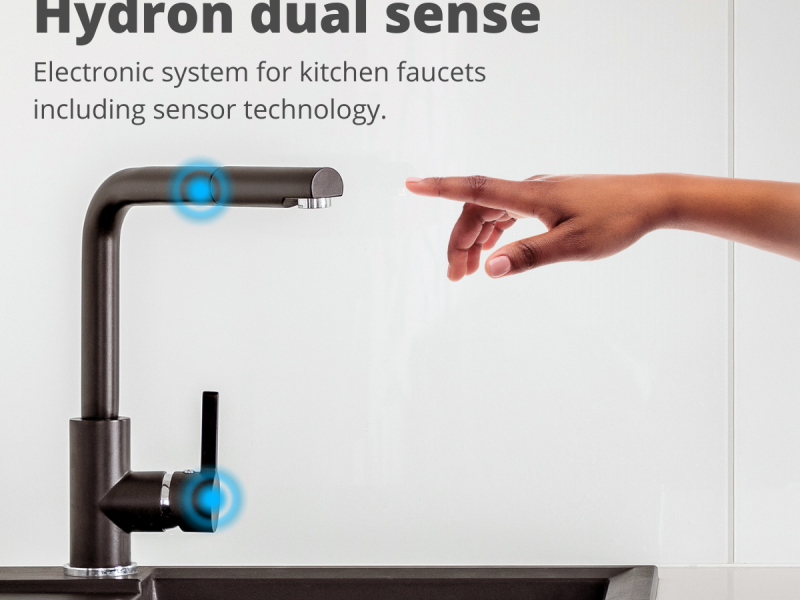 Dual Sense, sensor technology for touch kitchen faucet